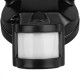Ścienna lampa LED, czujnik PIR MCE524B 20W, 1500lm, IP65. neutral white 4000K, czarna 