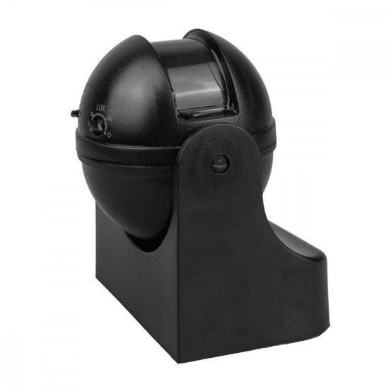 Czujnik ruchu PIR MCE358 B/B IP44, zasieg 12m, max obciążenie 300/1200W, czarny z czarną przesłoną