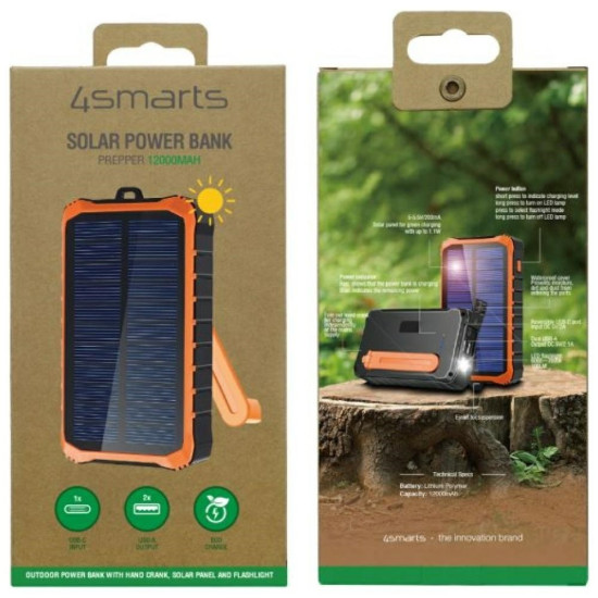Powerbank Propper Solarny 12000mAh Szary 