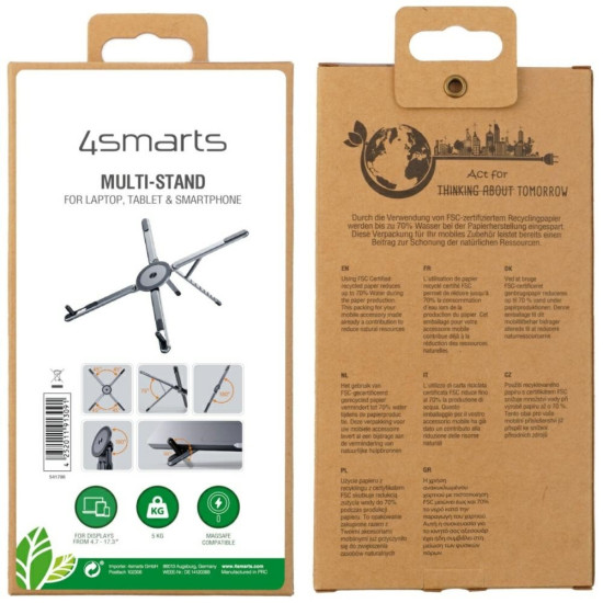 Ładowarka sieciowa PDPlug 20W GaN + USB-C + USB-A + kabel USB-C  1,5m Biała 