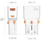 Ładowarka podróżna World Travel 25W USB-C + USB-A Biała 