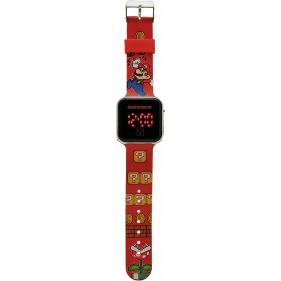 Zegarek LED Super Mario czerwony 