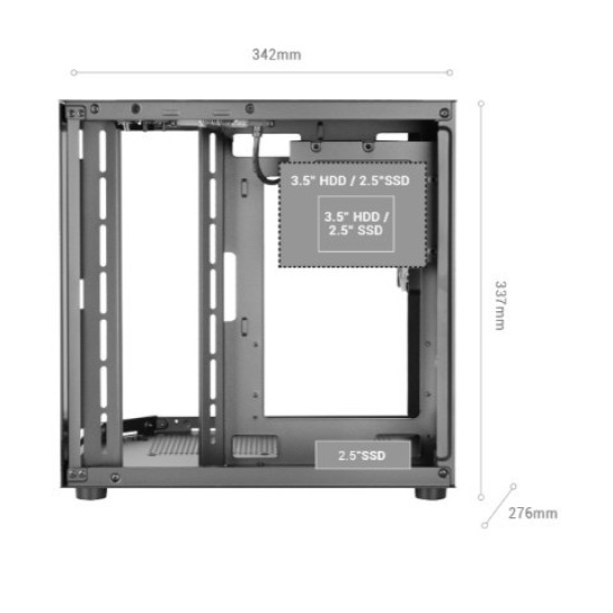 Obudowa MARS MC-3TLITE BLACK mATX