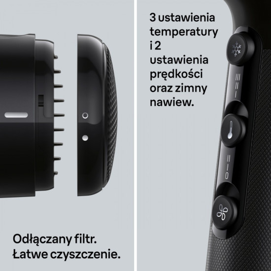 Suszarka do włosów z dyfuzorem 2000W HD200E
