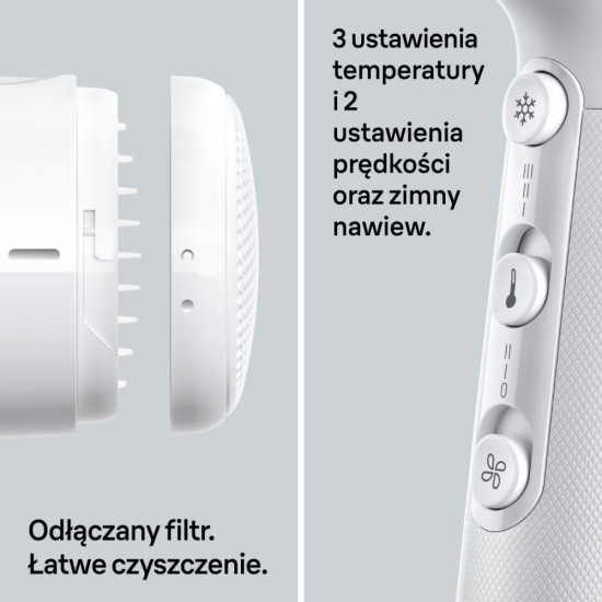 Suszarka do włosów z dyfuzorem DC2100W HD210E