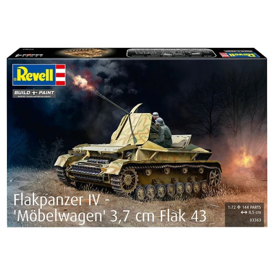 Model plastikowy czołg Flakpanzer IV 3,7 cm Flak 43 1:72