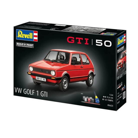 Model plastikowy samochód VW Golf1 GTI 50 years 1:24
