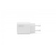 Ładowarka sieciowa/zasilacz USB 20W, 1x USB-C, 1x USB-A, biała 