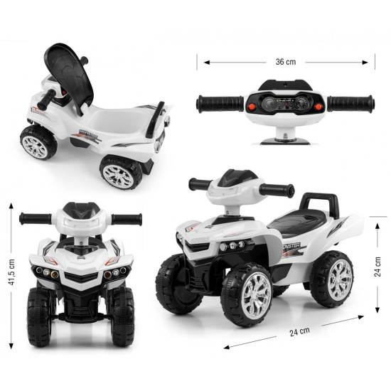 Pojazd Jeździk Monster biały