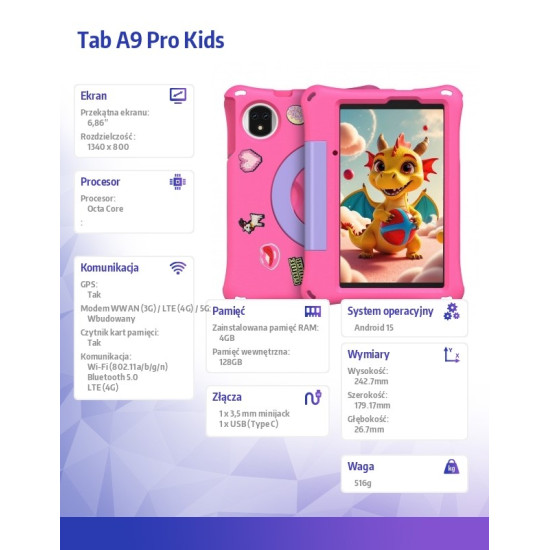 Tablet Tab A9 Pro Kids 4G 8