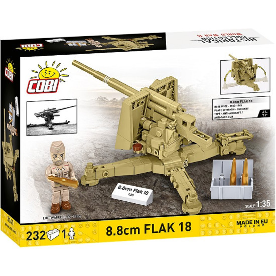 Klocki 8,8 cm Flak 18 232 klocki 1:35