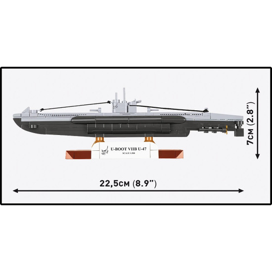 Klocki U-Boot VIIB U-47 165 klocków 1:300