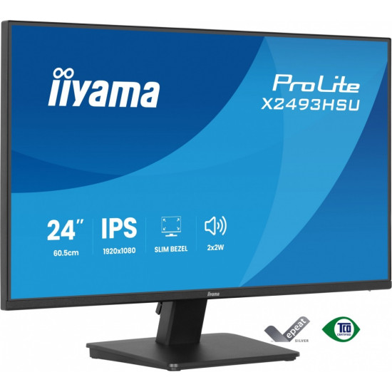 Monitor 24 cale X2493HSU-B1 IPS,FHD,HDMI,DP,120Hz, 1500:1, 2xUSB,    350cd, cienka ramka z 4 stron 