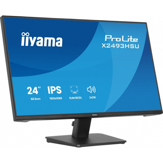 Monitor 24 cale X2493HSU-B1 IPS,FHD,HDMI,DP,120Hz, 1500:1, 2xUSB,    350cd, cienka ramka z 4 stron 