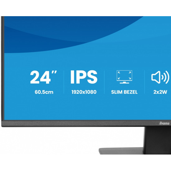 Monitor 24 cale X2493HSU-B1 IPS,FHD,HDMI,DP,120Hz, 1500:1, 2xUSB,    350cd, cienka ramka z 4 stron 