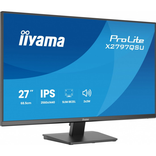 Monitor 27 cali X2797QSU-B1 IPS,QHD,HDMI,DP,350cd, 75Hz, 4x USB, bezramkowy
