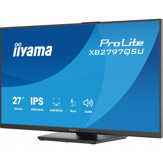 Monitor ProLite  27 cali XB2797QSU-B1 IPS,QHD,2xHDMI,DP,350cd,75Hz,1000:1,     USB HUB,x4 ((2x Type-A v.3.2 Gen 1 (5Gbps, 4.5W) 2x Type-C (5Gbps, 5W))