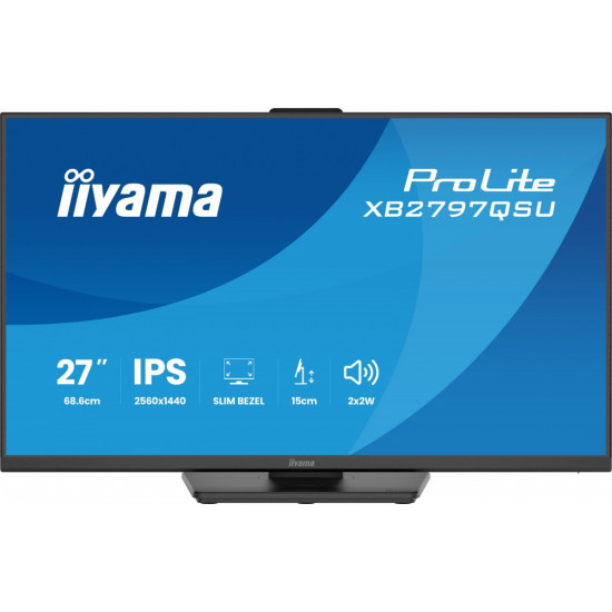 Monitor ProLite  27 cali XB2797QSU-B1 IPS,QHD,2xHDMI,DP,350cd,75Hz,1000:1,     USB HUB,x4 ((2x Type-A v.3.2 Gen 1 (5Gbps, 4.5W) 2x Type-C (5Gbps, 5W))