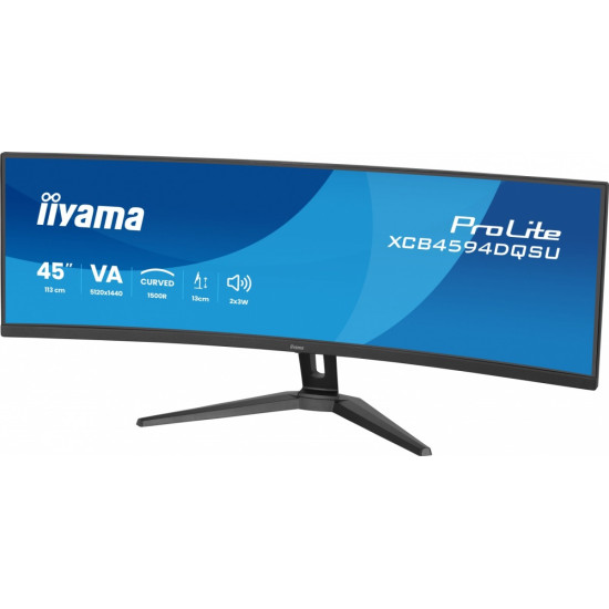 Monitor ProLite 44.5 cala XCB4594DQSU-B1 ,VA,DQHD,2xDP,2xHDMI,1500R,32:9,      450 cd/m2,  3000:1, USB HUB x4 (2x Type-A, 2x Type-C), 2 x 3W