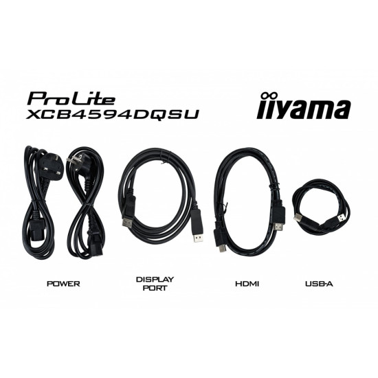 Monitor ProLite 44.5 cala XCB4594DQSU-B1 ,VA,DQHD,2xDP,2xHDMI,1500R,32:9,      450 cd/m2,  3000:1, USB HUB x4 (2x Type-A, 2x Type-C), 2 x 3W
