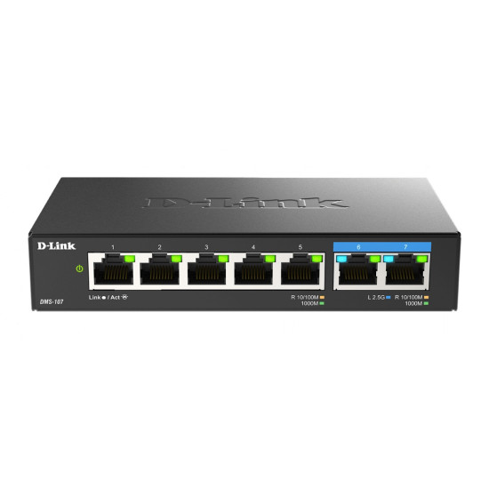 Przełącznik 7 portów 5x1GE 2x2.5GE DMS-107/E