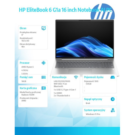 Notebook EliteBook G1a R5-220 512GB/16GB/W11P/16.0   C51GSET