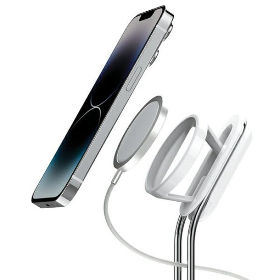 Stojak MagSafe SIM-300 na smartfon srebrny 