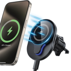 Uchwyt indukcyjny MagSafe do kratki wentylacyjnej 15W C50 czarny 