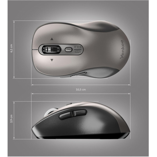 Mysz bezprzewodowa Dual Bluetooth + USB 2,4GHz YMS 2010SR GYRO 