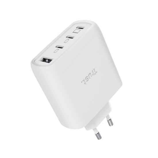 Ładowarka biała MAXO GaN 65W 3xUSB-C 1xUSB-A 