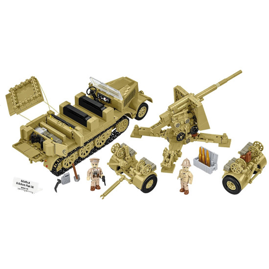 Klocki Sd.Kfz.8 Towing 8.8 cm Flak 36, 975 elementów