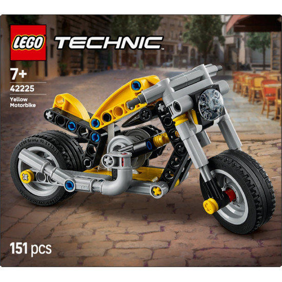 Klocki Technic 42225 Żółty motocykl 