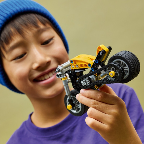 Klocki Technic 42225 Żółty motocykl 