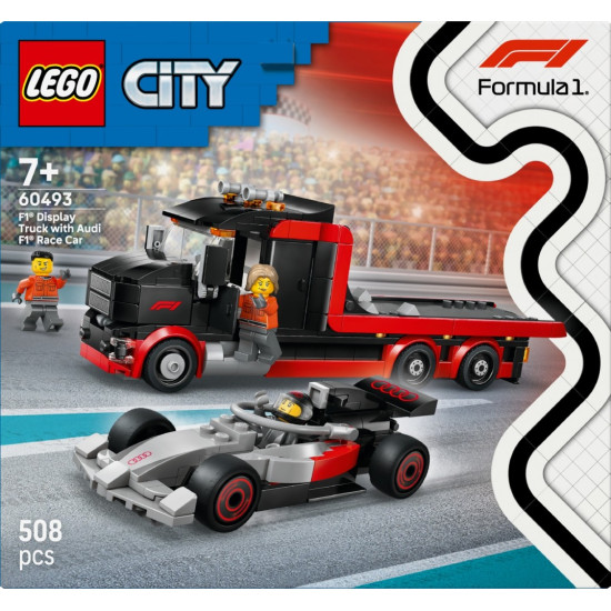 Klocki City 60493 Ciężarówka F1 z bolidem Audi F1 
