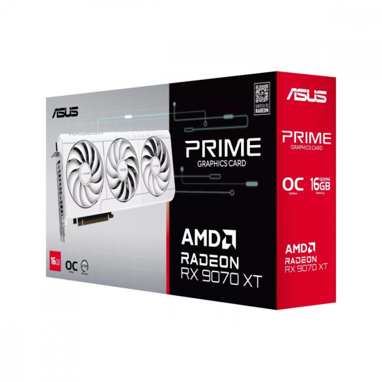 Karta graficzna Radeon RX 9070 XT PRIME OC WHITE 16GB GDDR6 256bit 3DP/HDMI