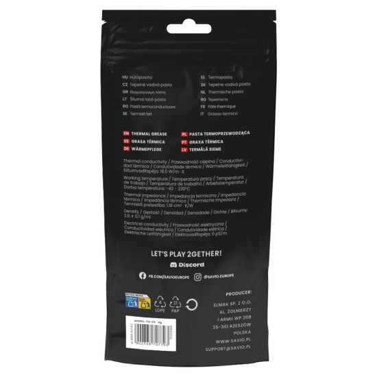 Pasta termoprzewodząca Glacier 18W/mK 4g TG-05