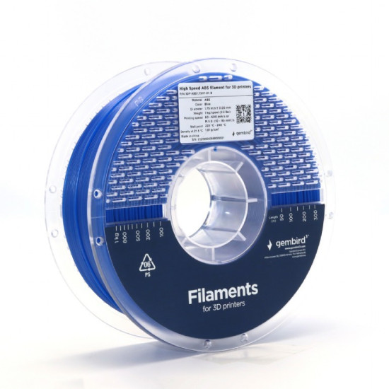 Filament ABS High Speed, 1,75 mm, 1 kg, niebieski