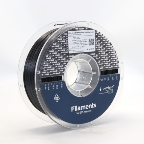 Filament ABS High Speed, 1,75 mm, 1 kg, czarny