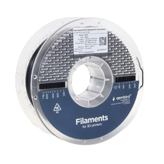 Filament PETG High Speed, 1,75 mm, 1 kg, czarny
