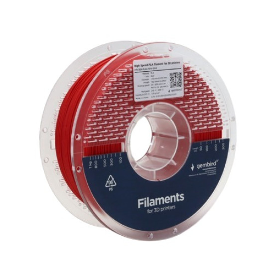 Filament PLA High Speed, 1,75 mm, 1 kg, czerwony