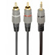 Kabel stereo minijack 3.5mm na 2*RCA 2.5m pozłacane złącza