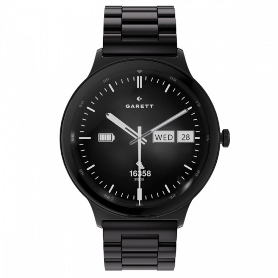 Smartwatch Quantum czarny stalowy 