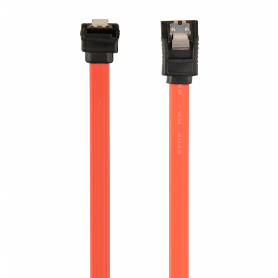 Kabel do dysków SATA DATA III (6GB/S)10cm metalowe zatrzaski kątowy 