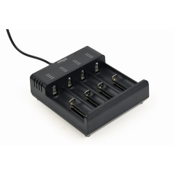 Ładowarka akumulatorów USB Ni-MH + Li-ion, czarna