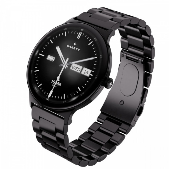 Smartwatch Quantum srebrny stalowy 