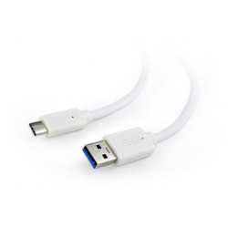 Kabel USB 3.0 typ C(AM/CM) 0.5m biały