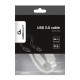 Kabel USB 3.0 typ C(AM/CM) 0.5m biały