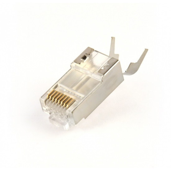 Wtyk modułowy przelotowy ekranowany CAT7 15u złocony CAT7 15u złocony, 50 szt. w opakowaniu 