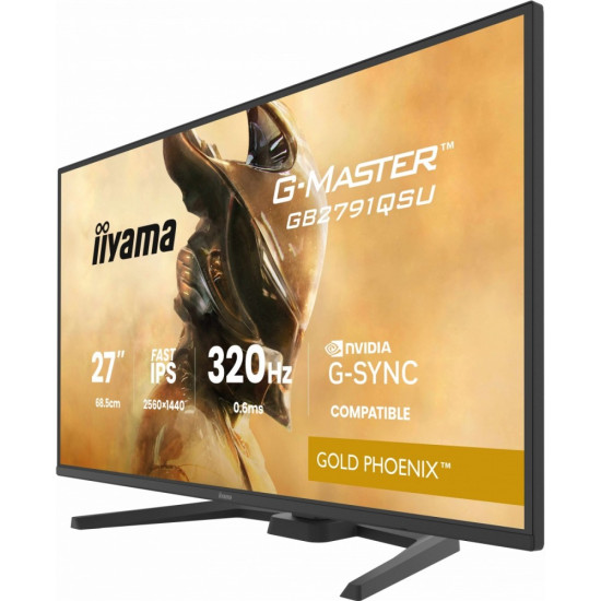Monitor 25 cali GB2791QSU-B1 0.6ms,DP,2xHDMI 2.1 ,320Hz, Fast IPS,  WQHD,350 cd/m2, USB HUB x4 (2x Type-A, 2x Type-C), G-SYNC compatible - HDMI: 2