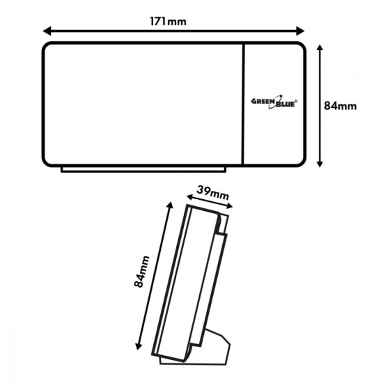 Radiobudzik cyfrowy LED GB172 radio FM, alarm, zegar 12/24, zasilanie USB 5V DC, CR2032 